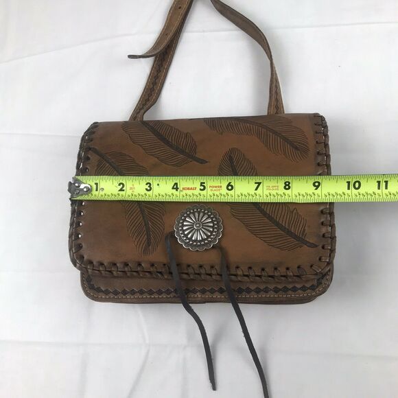 vintage‎ american west feather crossbody with matching wallet preowned - Picture 8 of 12